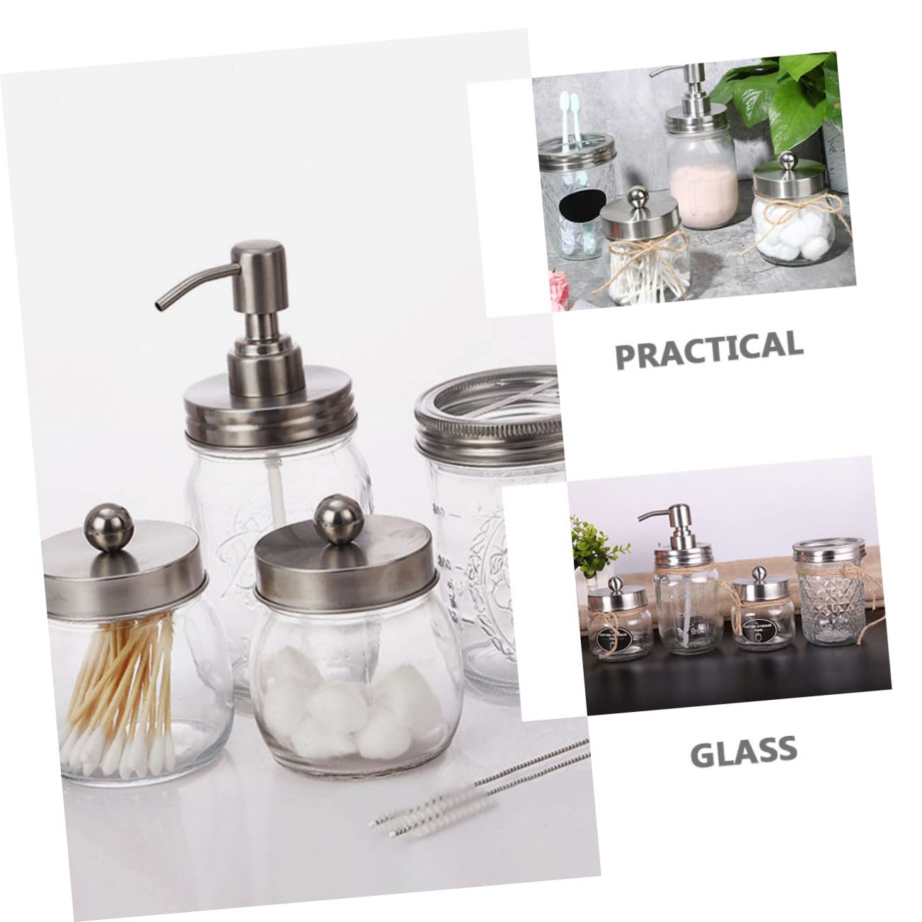 UKCOCO Vasos para Cepillos De Dientes Accesorios De Baño Loción De Vidrio Porta Hisopos para Baño Vaso para Cepillo De Dientes para Cuarto De