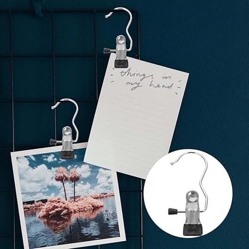 Miniatura 7 de Clip antioxidante que ahorra espacio para sombrero, pantalones, gancho de viaje para colgar, ganchos portátiles de acero inoxidable para colgar con