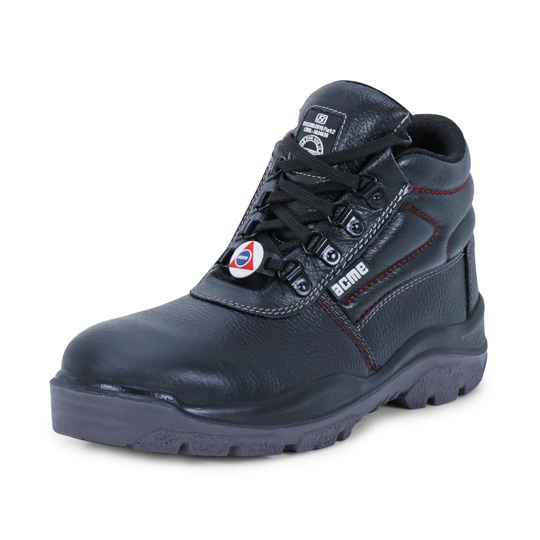 ACME Mens Boxylic BLACK Construction Work Boot - 9 UK (Wide) (BOXYLIC)