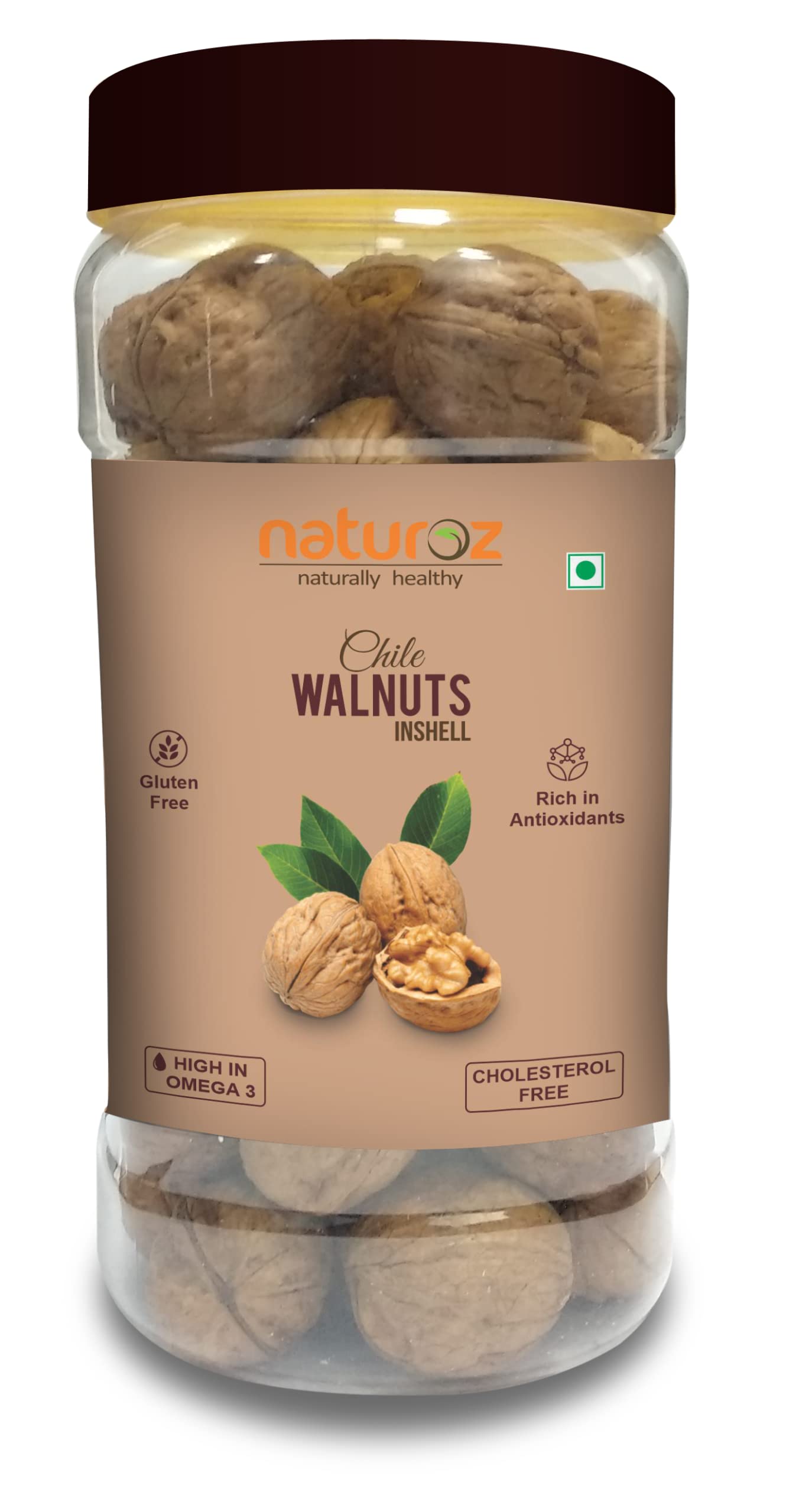 Naturoz Premium Chile Walnut Inshell Jar 500g