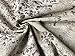 Produktbild LushFabric Antik Vintage Damask Print Stoff Barock Material für Vorhänge, Polstermöbel Schneidern  139,7 cm (140) breit  grau & creme Leinwand (von)