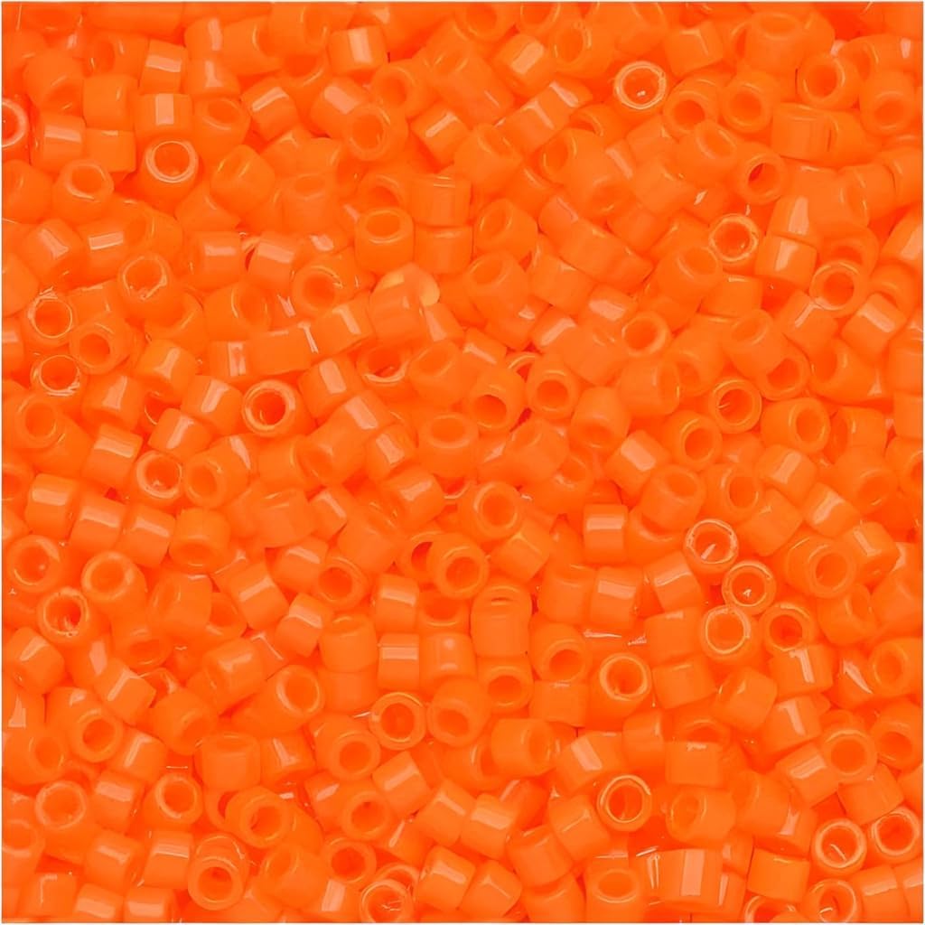 50 Grams Miyuki Delica Bead 11/0 Opaque Orange Bulk Bag DB0722-50