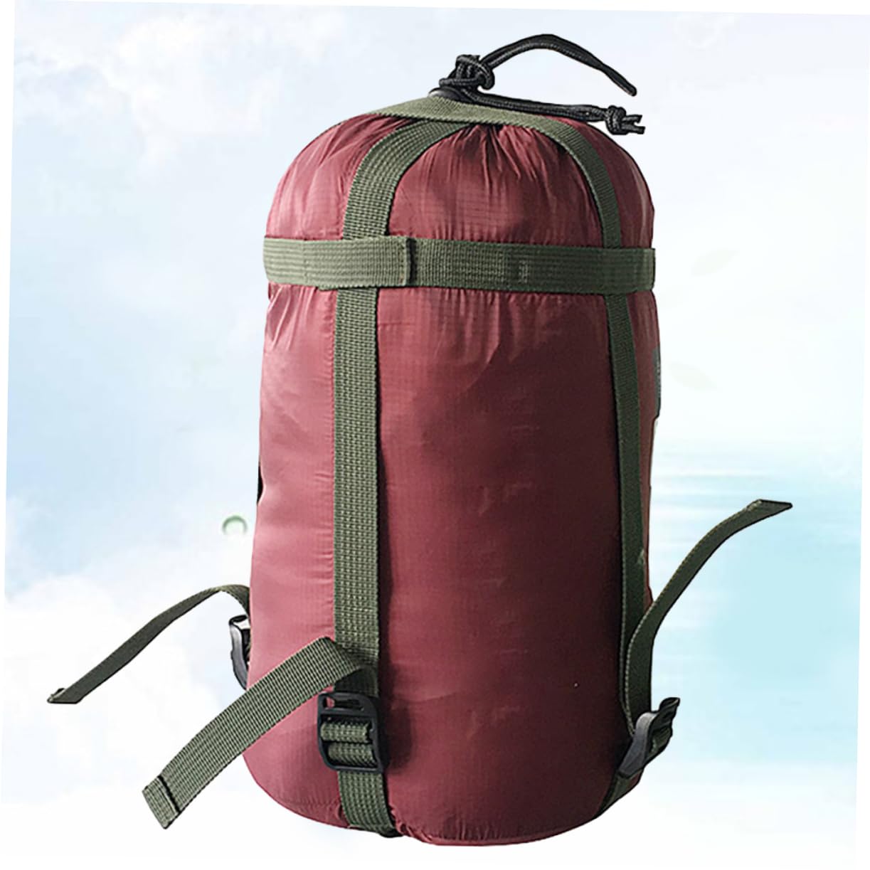 Mikikit Nylon Compression Bag for Sleeping Bag Storage Sack Straps for Outdoor Activities