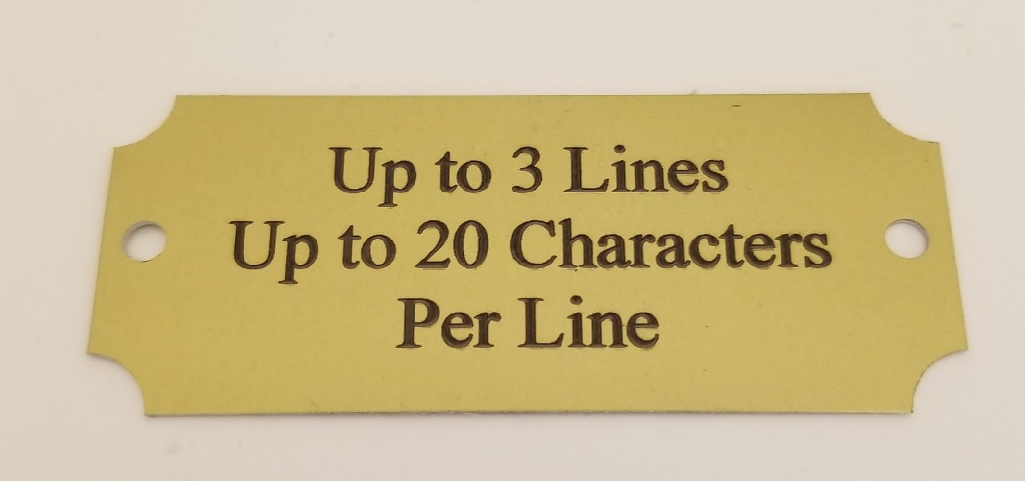 Laser Engraved Gold Perpetual Plate with black text 2.5x1 inch