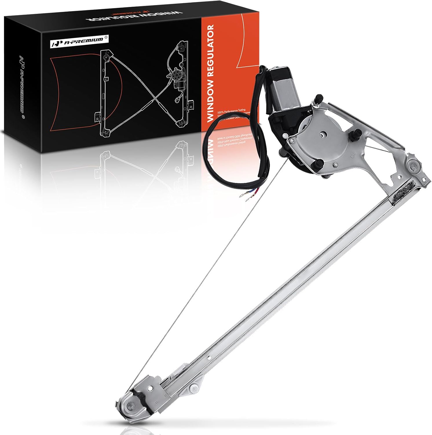 A-Premium Power Electric Window Regulator with Motor Compatible with Mercedes-Benz 260E 300D 300TD 1987 300E 1986-1989 300SEL 1989 300TE 1988-1989 Rear Driver Side