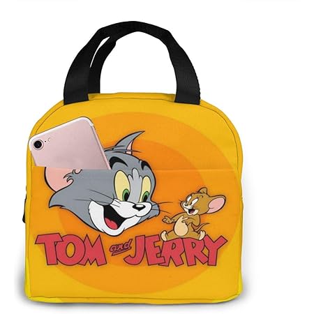 Amazon 人気 弁当袋 ランチバッグ トムとジェリー 縦 クーラーバッグ がま口 保温 保冷バッグ お弁当 大きめ メンズ レディース 可愛い 学生 通学 通勤 遠足 ランチバッグ ランチ巾着 ランチベルト オンライン通販