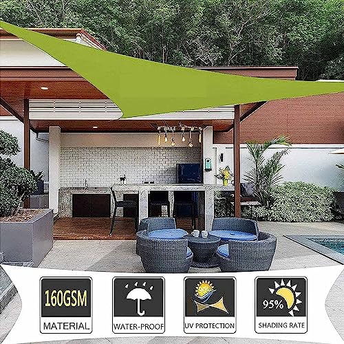 Auvent de piscine en sable triangle 2,4m avec kit de fixation robuste