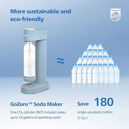Miniatura 6 de PHILIPS Máquina para hacer agua con gas, máquina de transmisión de soda para carbonatación con botella de carbonatación de 1 litro, máquina de agua