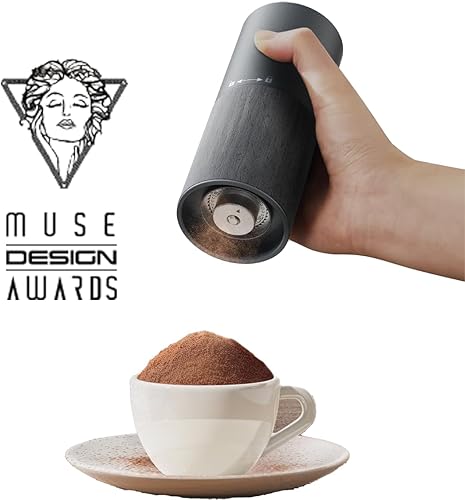 Miniatura 3 de CERA+ Molinillo de café portátil, molinillo de café eléctrico, molinillo de café con 90 ajustes precisos de molienda, parada automática y un botón,