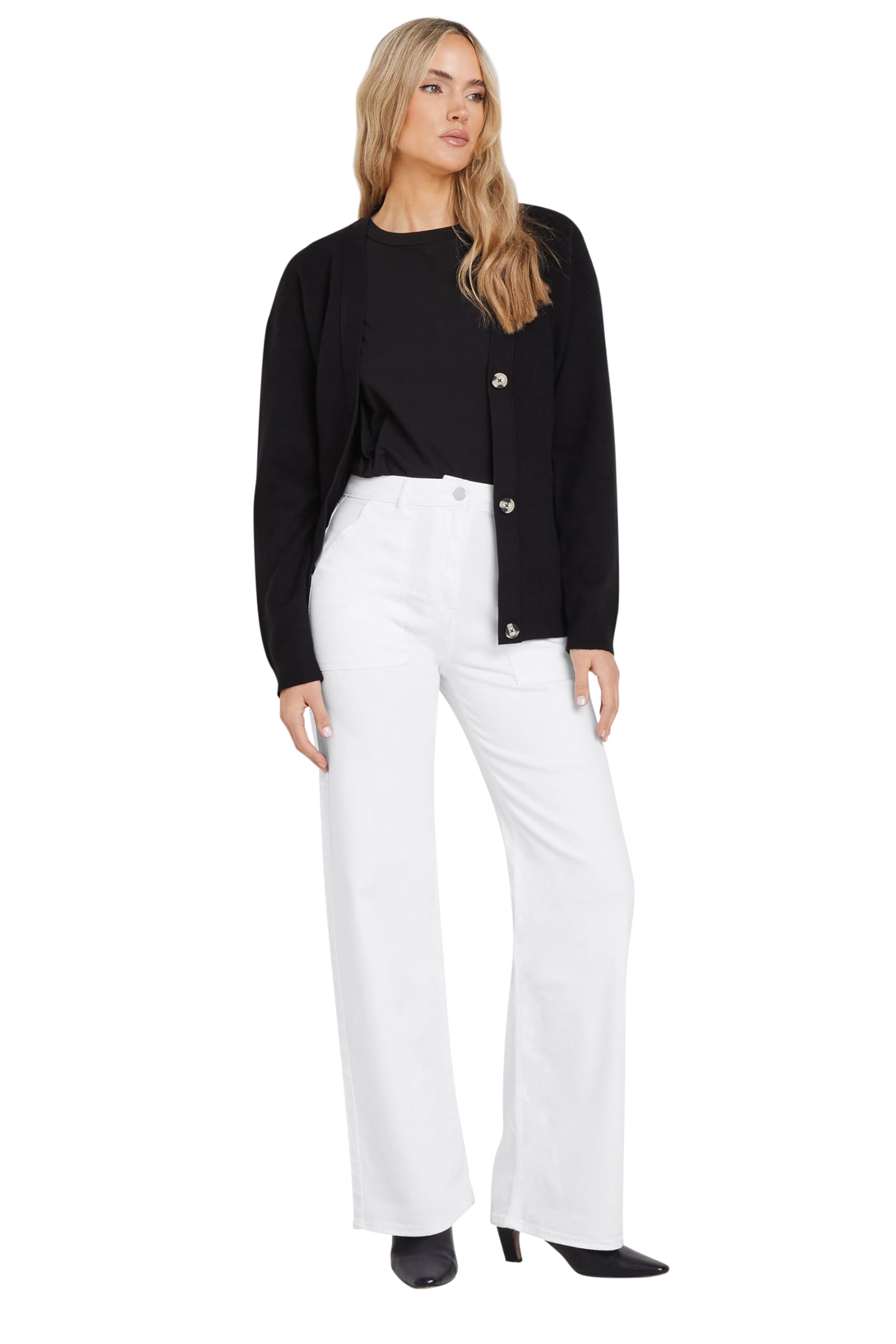 Long Tall Sally - LTS Tall Wide Leg Jeans - Women's White