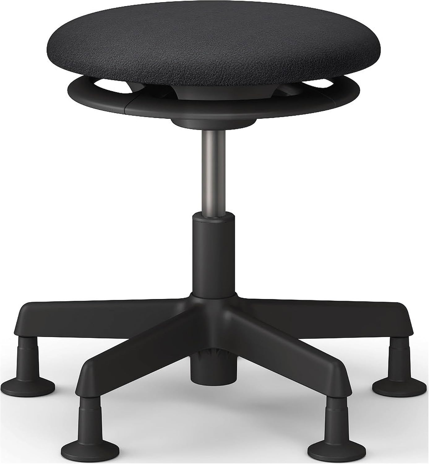 Itoki PCK-602DL-T1T1 Support Stool, Small, Black, Office Chair, Made in Japan, Easy to Clean, Seat Height Adjustment, Fixed Legs, High Cleaning Vinyl Leather, Desk Chair, for Medical Facilities