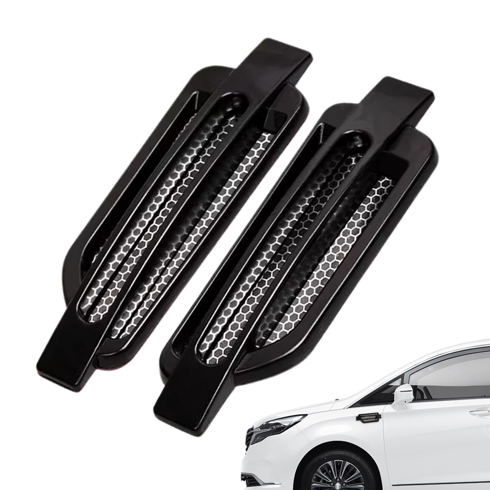 Air Vent Car Exterior - Hood Intake Decorative Trim | Side Vent Sticker Decorative Bonnet Engine Hood Accessory for Truck Vehicle Automobile