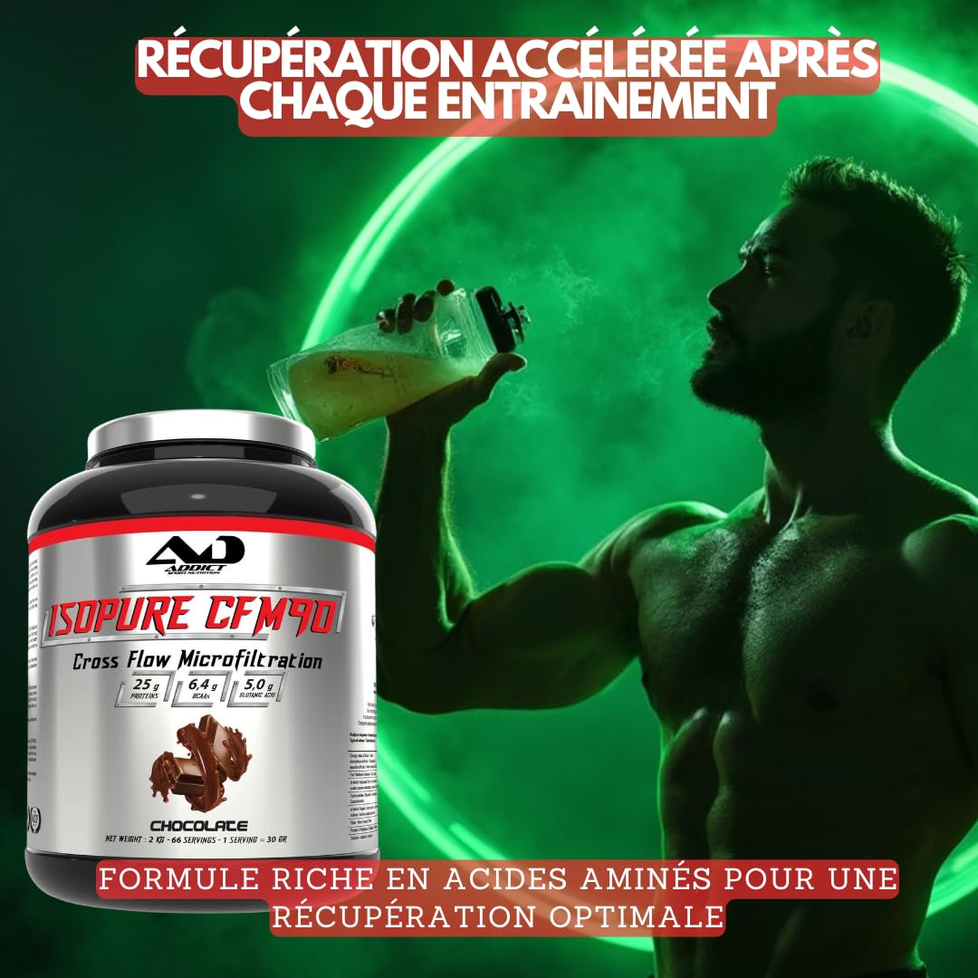 Addict Isopure CFM90 1kg – Proteine Isolate Del Siero Di Latte 88%, Gusto Tiramisù, Senza Aspartame - 3