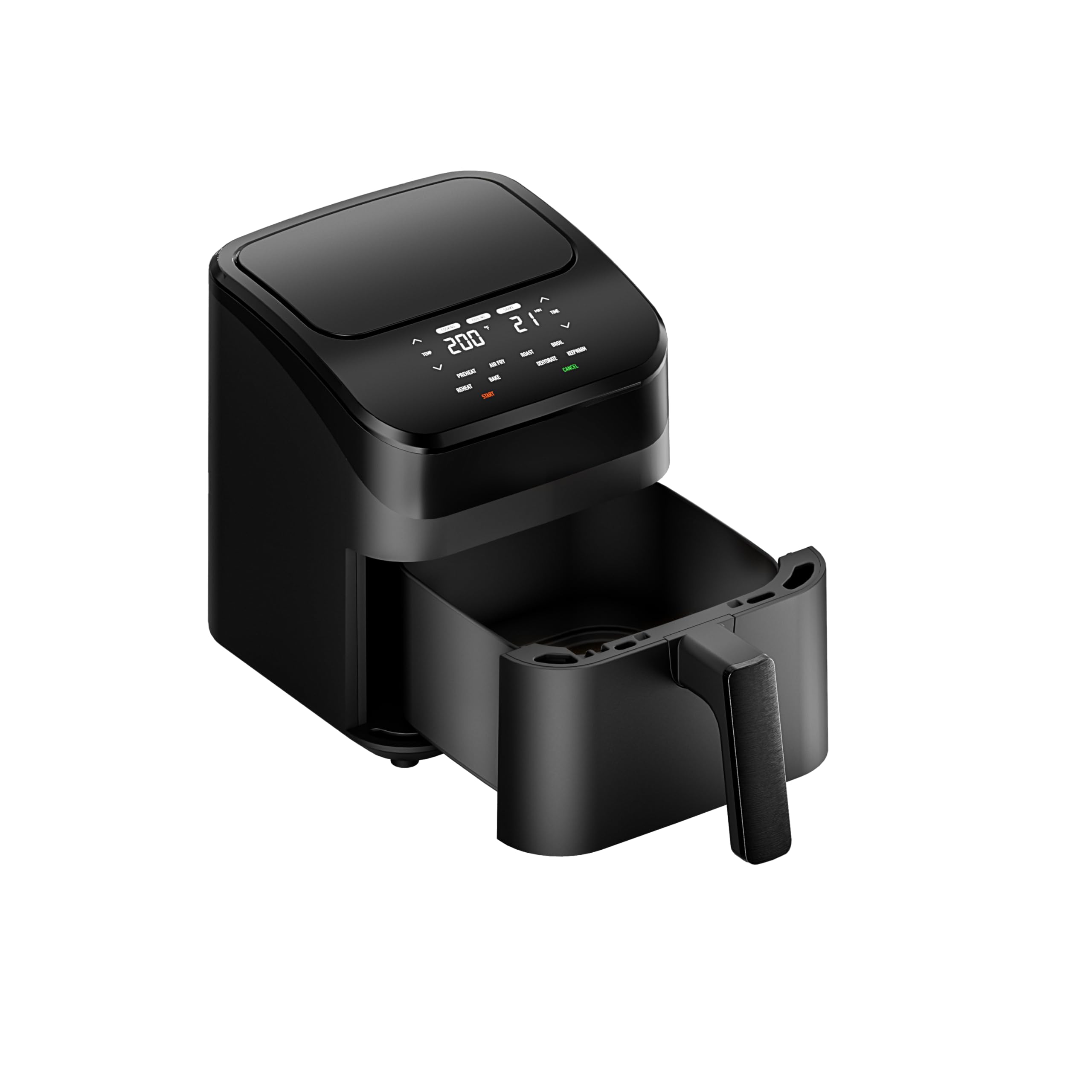 DEIME Air Fryer 4 Qt, Small Airfryer Digital Space Saving Compact, Bake, Reheat, Roasts for Quick Easy Meals, Mini Compact & Quiet, Nonstick & Dishwasher Safe Basket (Black)