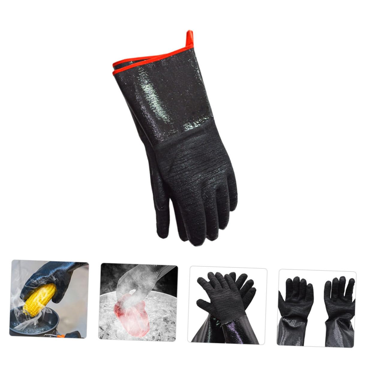 SUPVOX Guanti e Resistenza al Taglio Resistenti al Calore in Neoprene Protezione Alta Temperatura Impermeabili e Antimaccia per Barbecue e Cucina