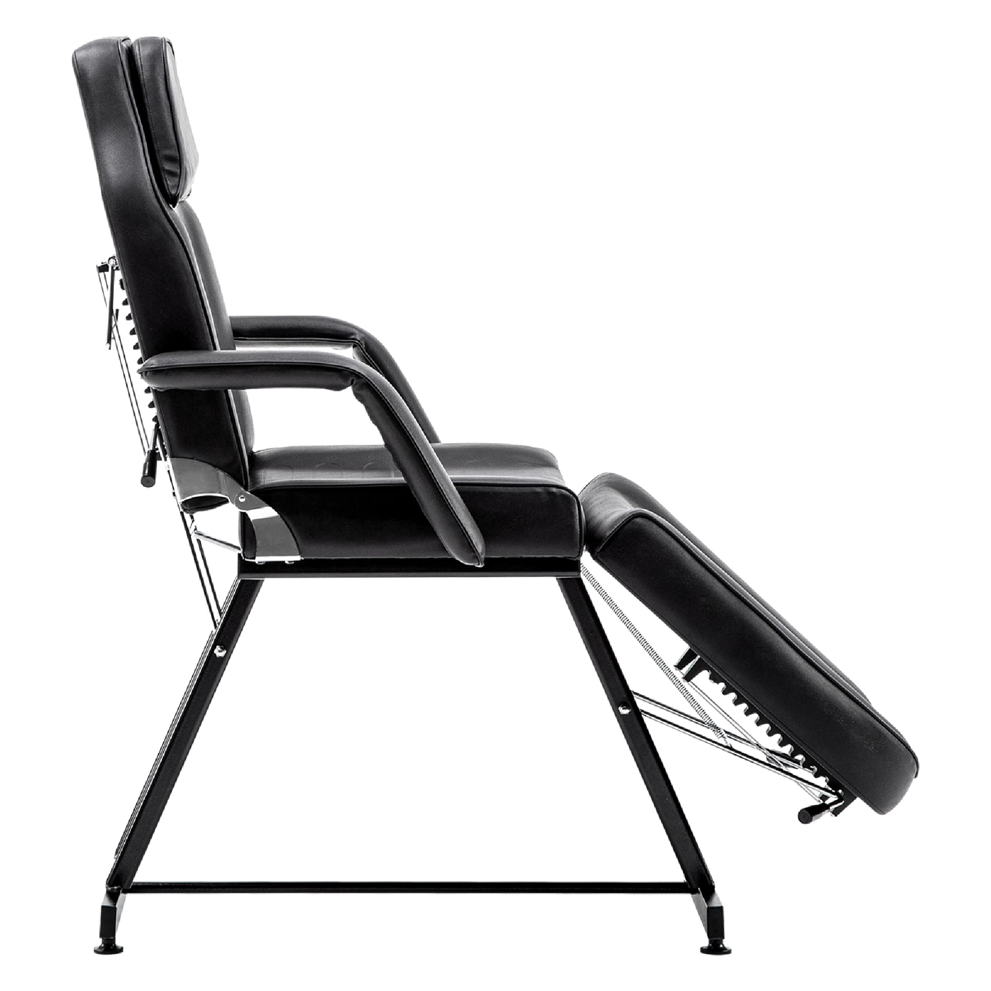 BarberPub Lettino Da Massaggio Professionale a 3 Sezioni Lettino Per Lettino Terapia Facciale Tattoo Salon Reiki Healing Table Chair 0015 (Nero)
