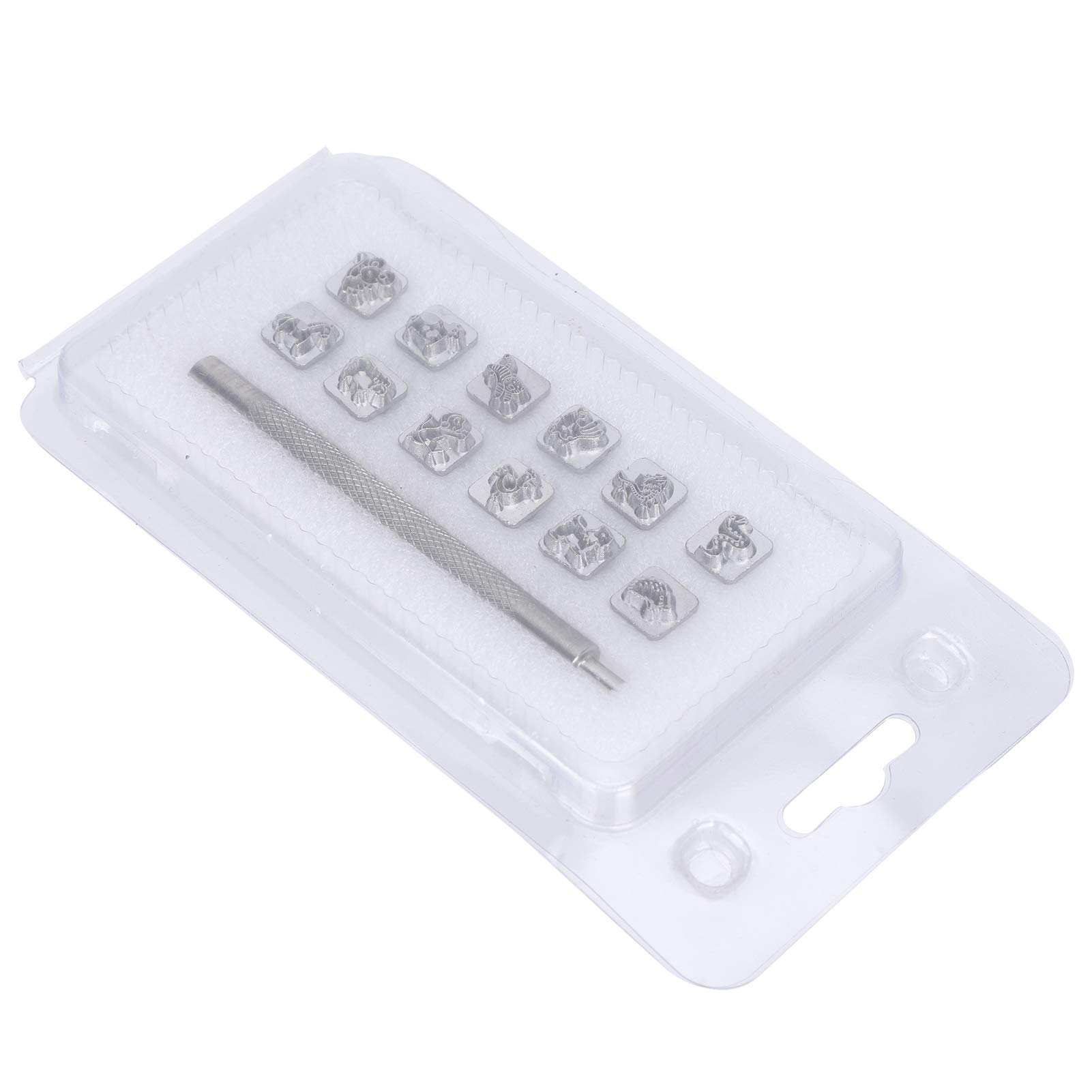 Kit D'Estampage Métal – Tampons En Acier Carbone Pour Cuir, Bois, Métal (Motif Trèfle 4 Feuilles) - 2