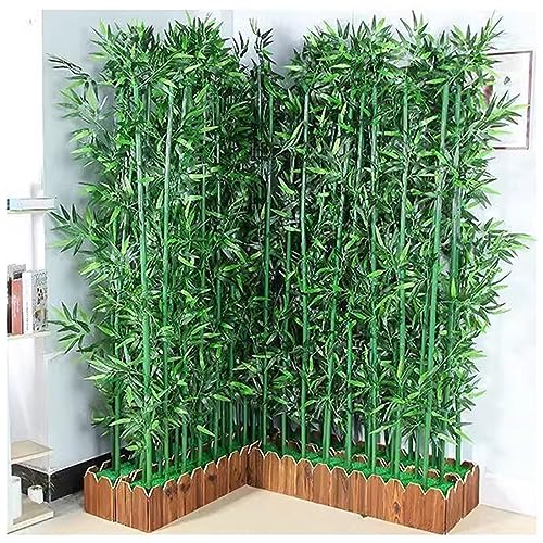 Biombo Separador de Ambientes 180 150 100 Cm De Altura Bambú Artificial Realista Plantas Verdes Falsas, Pantalla Separadora Para Vestíbulo Pasillo Sala De Reuniones, Decoración Exterior ( Color : 1m/3