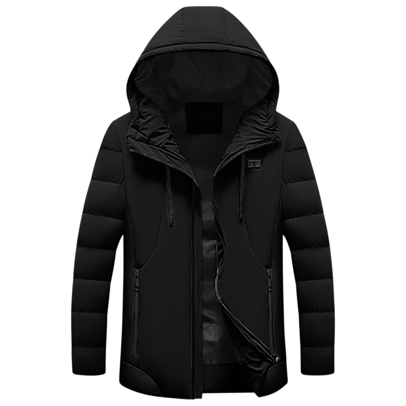 Veste Chauffante Avec Capuche Pour Homme Et Femme,Doudoune Chauffant Électrique Lavable,Manteau Hiver Chaude Avec 2 Niveaux De Chauffage Et 15 Zones Chauffage,Manteaux Imperméable Chaud Épais