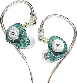 SAANTE Monitor de Palco Intra-Auricular KZ EDX Pro Fone de Ouvido Dual Magnetic Dynamic Unit Shock Bass Earbuds Com Cabo Destacável de 0,75 mm Confortável (Sem