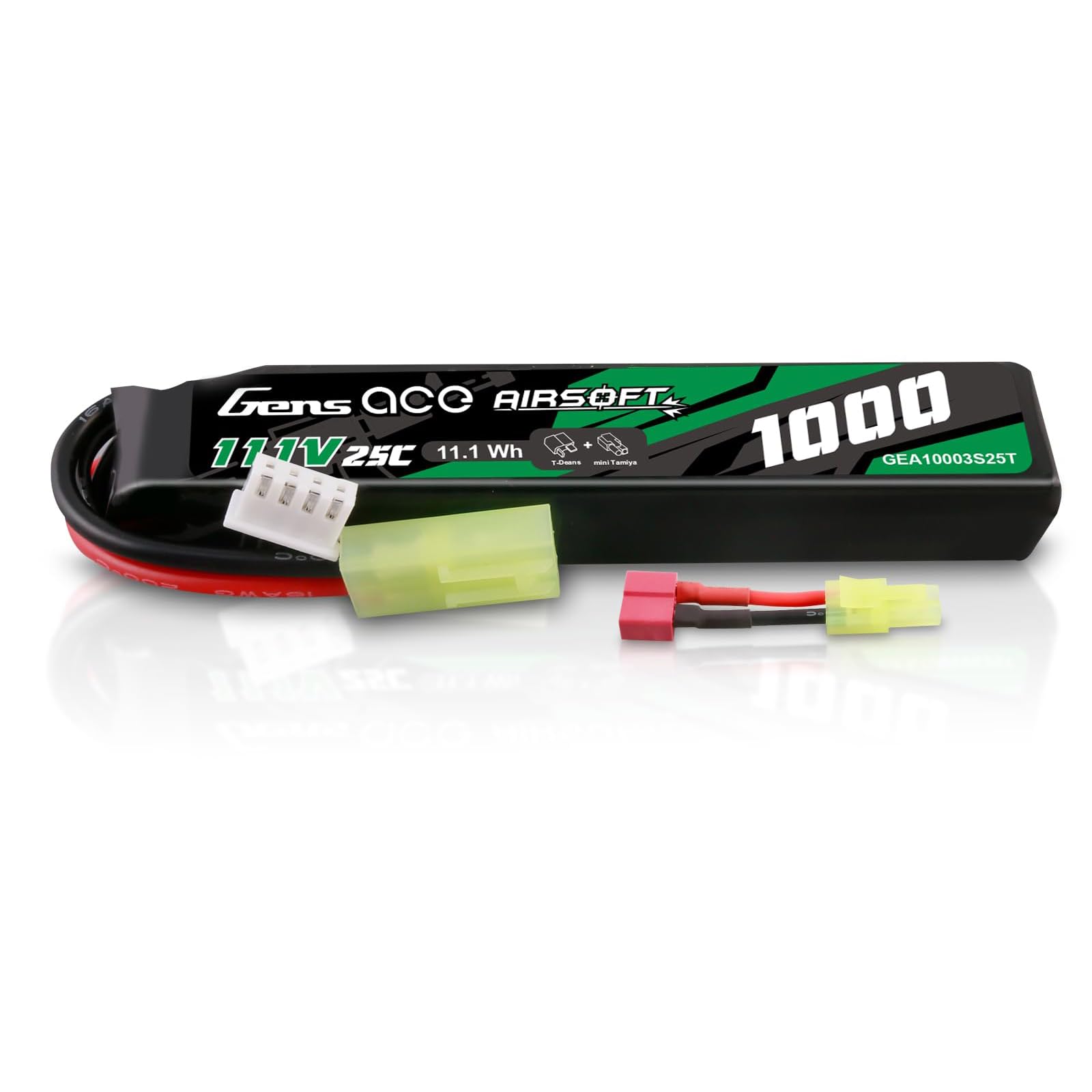 Gens ace 3S 25C 1000 mAh 11,1 V 3S1P akumulator Lipo Airsoft do ponownego ładowania z wtyczką Mini Tami-Ya, do broni Airsoft, łożysk LE, takich jak M4 itp