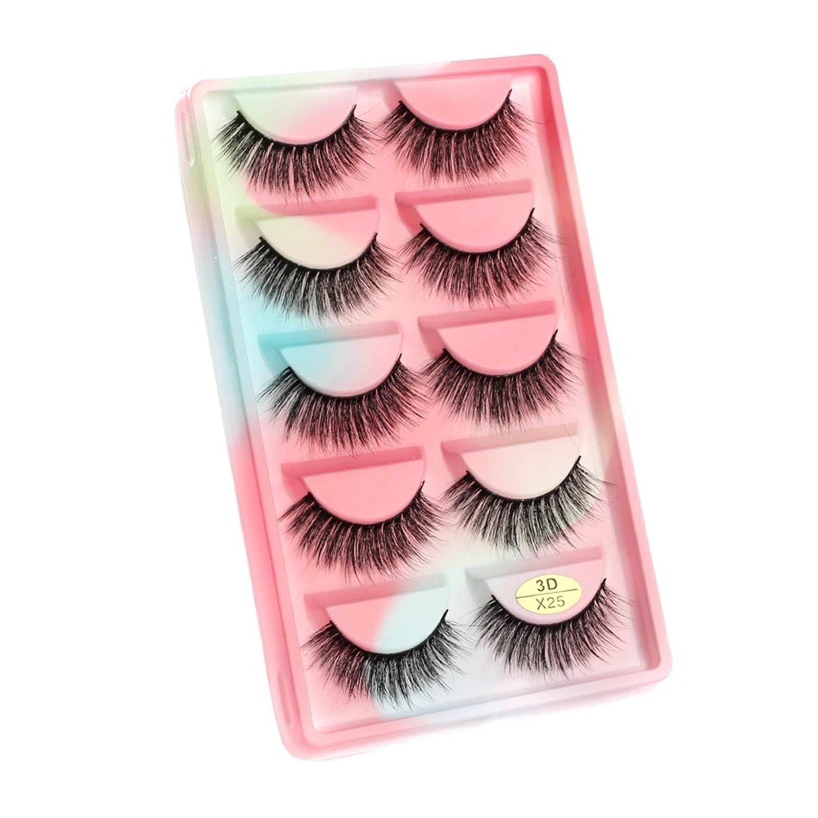 UAMOU Mink Eyelashes 10 50 100 Boxes Fluffy 3D Mink Lashes Makeup Natural Long Volume False Eyelashes Bulk