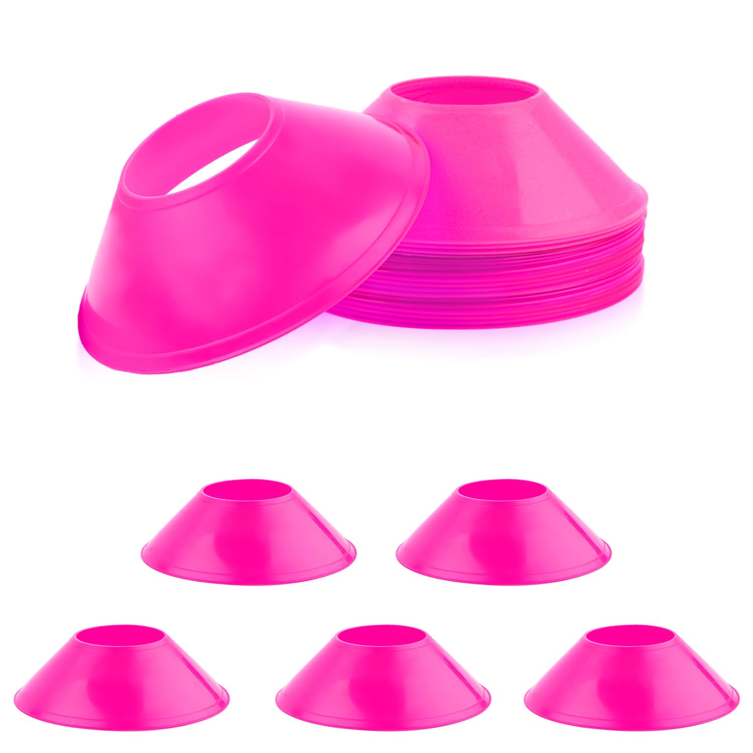 XIHIRCD15pcs Soccer Cones for Sports Training, Mini Football Pylons Cones Flexible Agility Sports Cones Practice Cones for Football Basketball Running Drills Sports Games Field Cone Markers Kids