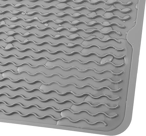 Miniatura 517 de Tapete de silicona para secado de platos para múltiples usos, fácil de limpiar, ecológico, resistente al calor, tapete de silicona para encimera