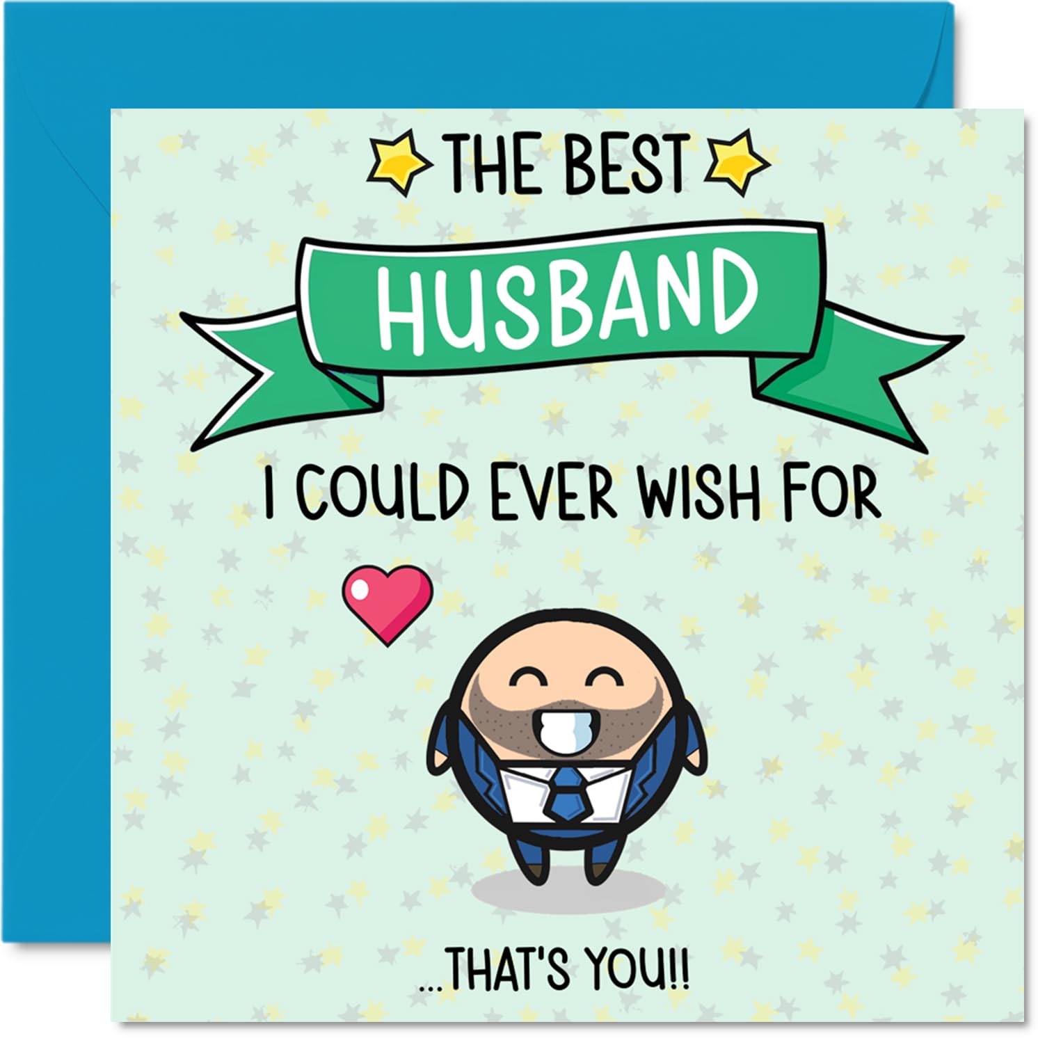 Husband Birthday Card - Best I Could Ever Wish For - Happy Birthday Card for Husband from Wife Partner, 145mm Cute Bday Greeting Cards