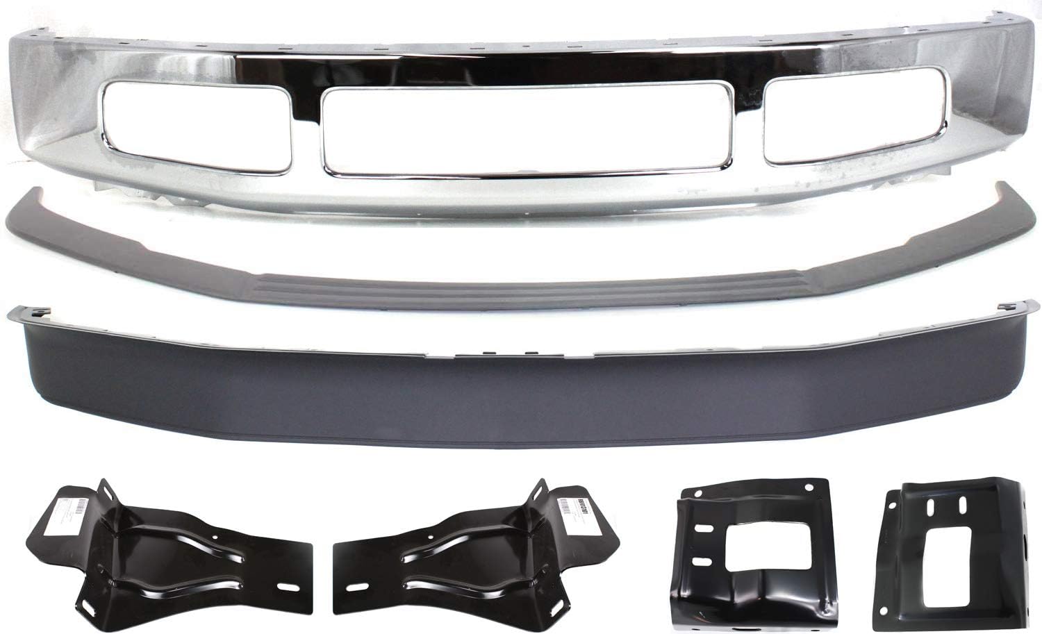 Garage-Pro Bumper Kit, Ford F-250 F-350 Super Duty 2008-2010, Front Chrome Steel Bumper Cover, Automotive Exterior Accessories, Replaces #8C3Z17757B FO1002406 8C3Z17B837A FO1066174