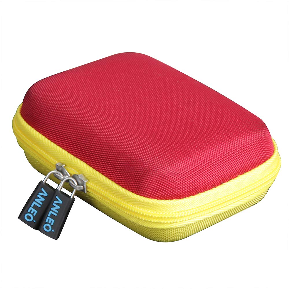 Anleo Hard Travel Case for Mattel UNO Classic Card Game(Only Case) (Yellow+Red)