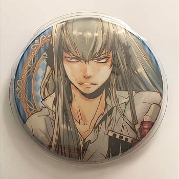 家庭教師ヒットマンREBORN! 文教堂・アニメガ　パール紙缶バッジ　スクアーロ 家庭教師ヒットマンREBORN!」ミニキャラスーツシリーズ キラキラ