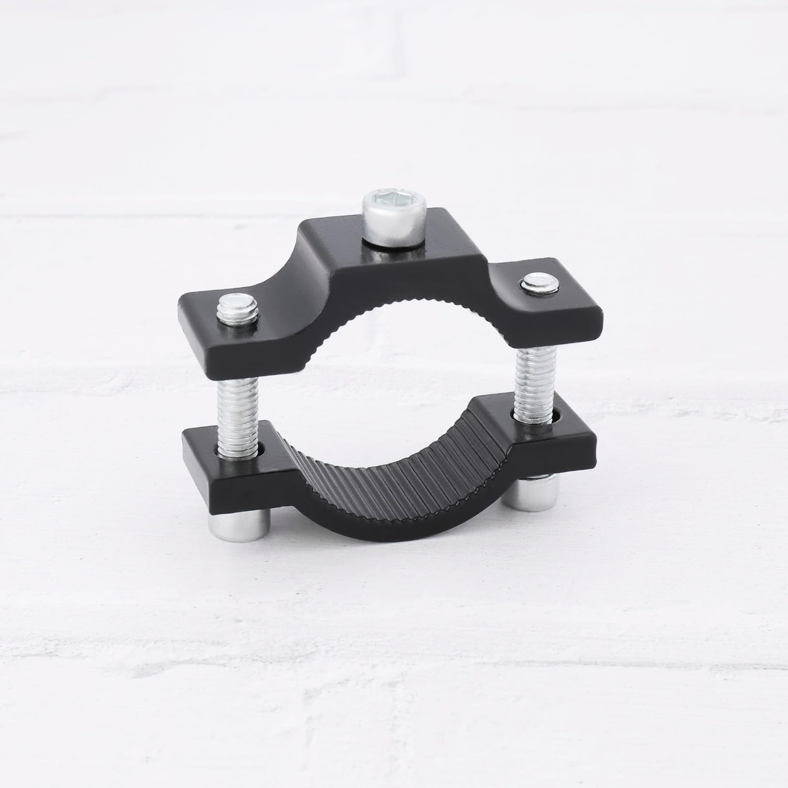 SG Store 2 Abrazaderas Soporte Montaje Luz Motocicleta Abrazadera Soporte Barra Luz de Aleación de Aluminio Aptas para Tubos Bicicleta Y Motocicleta de 18 A 35mm Diámetro Color Negro