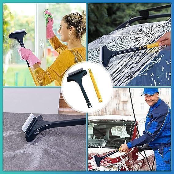 BOTIST Multifunctional Screen Brush 2 in 1 Window Mesh Cleaning Brush Wiper with Extended Handle Mosquito Net Cleaner Double Side Window Glass Cleaning Supplies Tool, Big Size 3