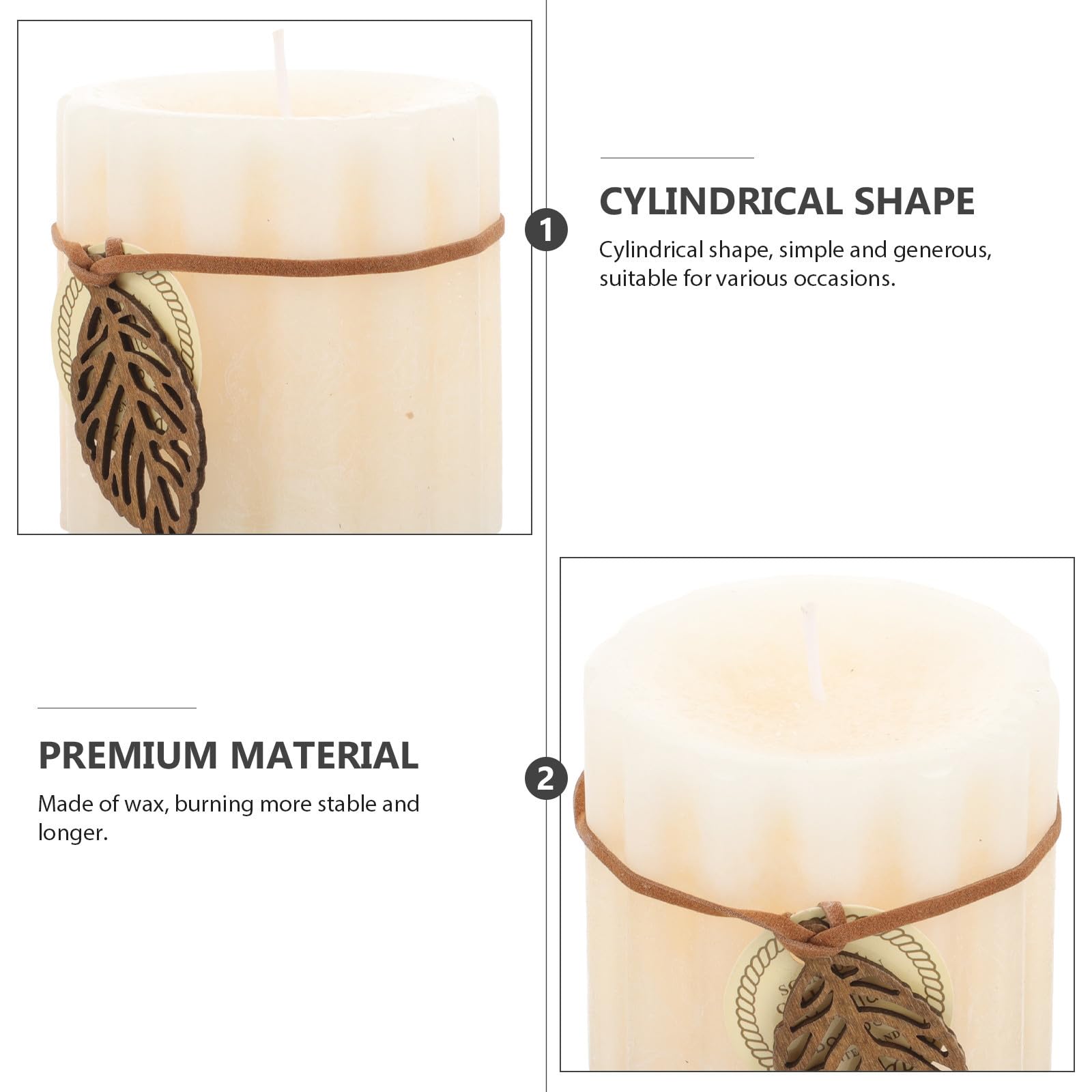 Vela Perfumada Decorativa Cilíndrica de Cera para Hogar