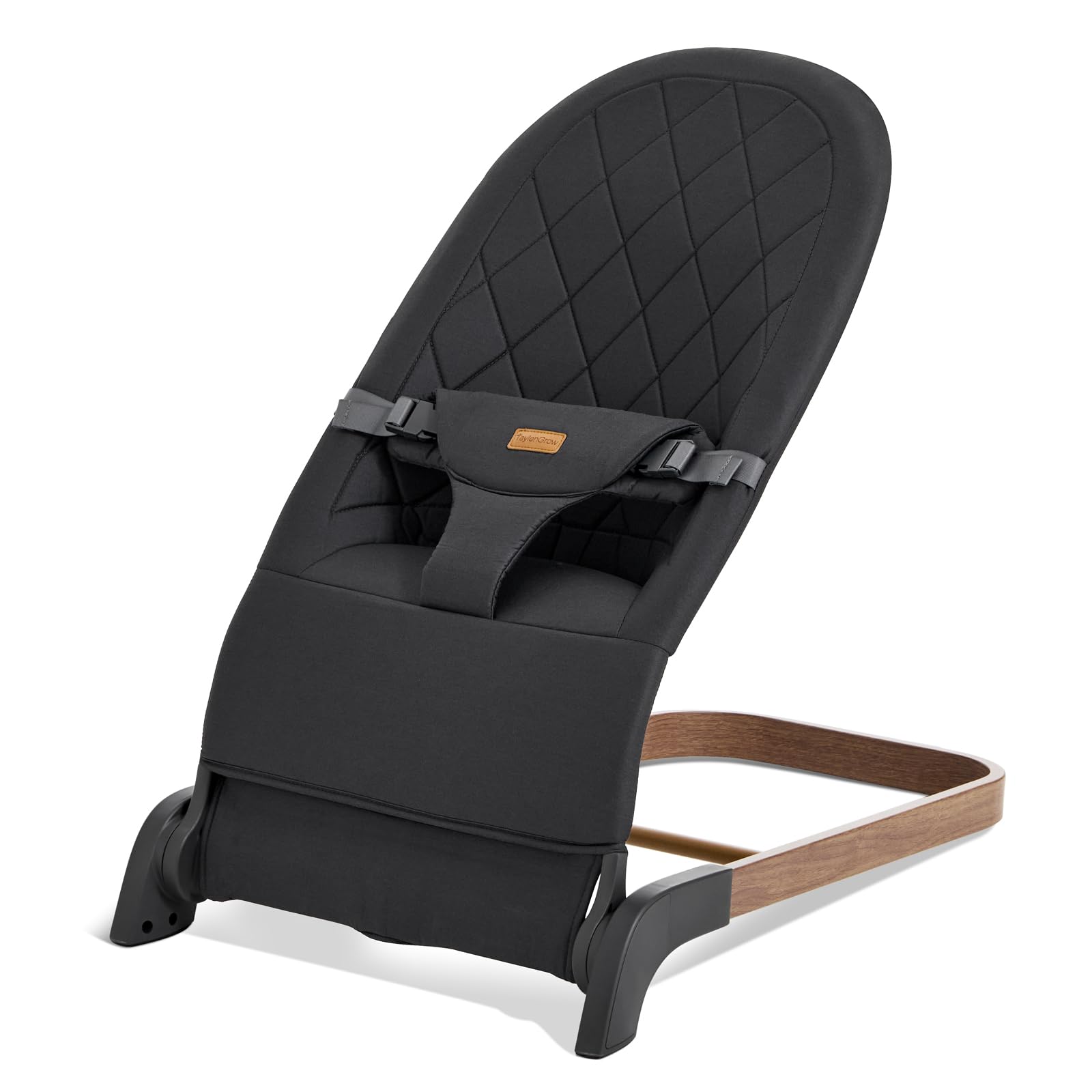 Hamaca plegable para bebé con 3 alturas ajustables, portátil, para recién nacidos, ergonómica, para bebés de 0 a 6 meses, de algodón suave, color gris carbón.