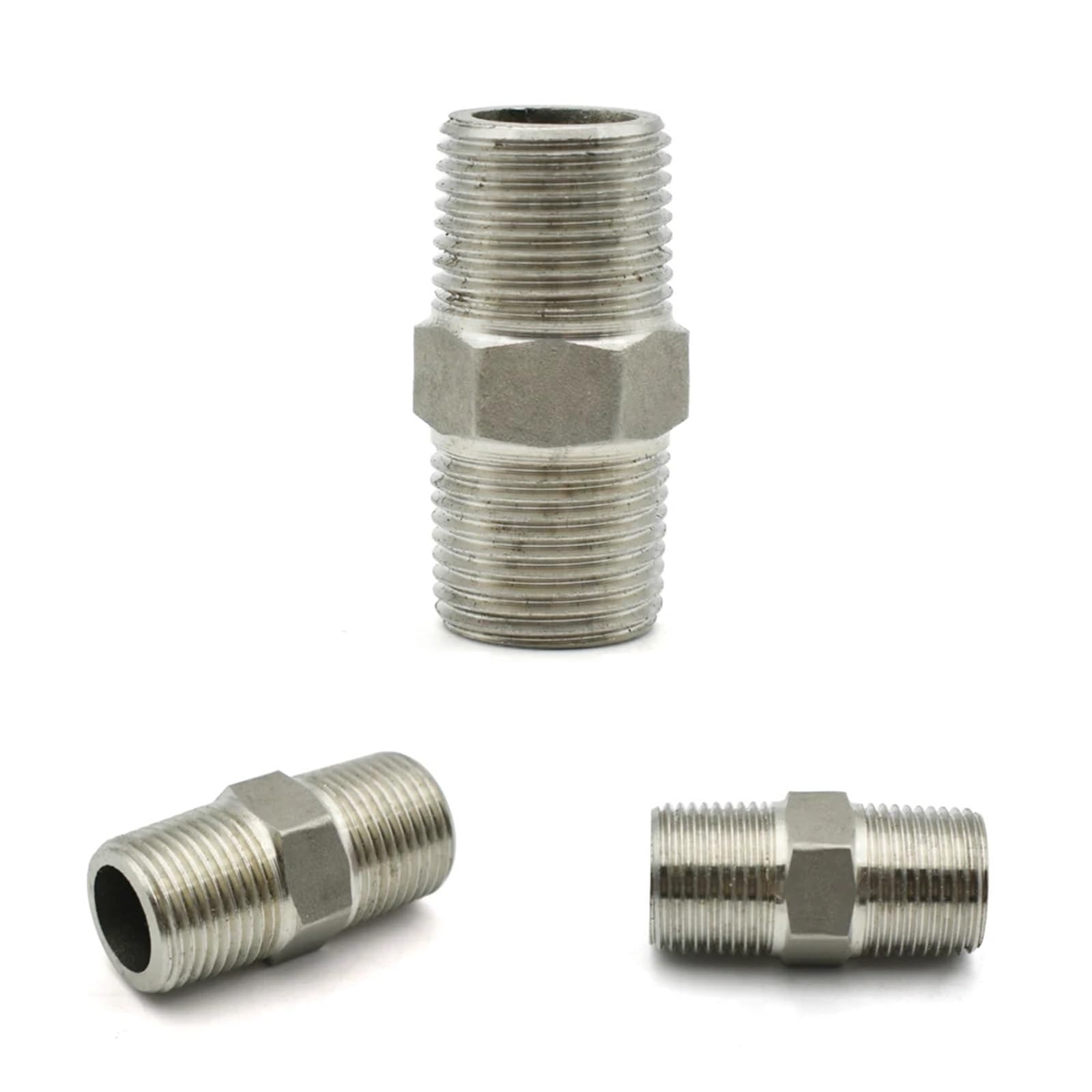 Raccordi in acciaio inossidabile 304 a 3 vie/4 vie/gomiti BSP maschio/femmina filettatura 1/4 "1/2" 3/4 "1" 2 "Butt Conversion Fitting(giunto filettato maschio, 3/8")