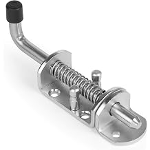BANCHELLE Spring Loaded Gate Latch Stainless Steel with Pin Receiver, 6.5 Inches Door Latch for Trailer Shed Van Container 1 Piece