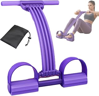 Pedal Resistance Bands with Handles, Multifunction Tension Rope Fitness Band for Home Workout, Stretch Exercise Band for Yoga, Strength Training, Arms, Legs, Waist and Full Body Fitness
