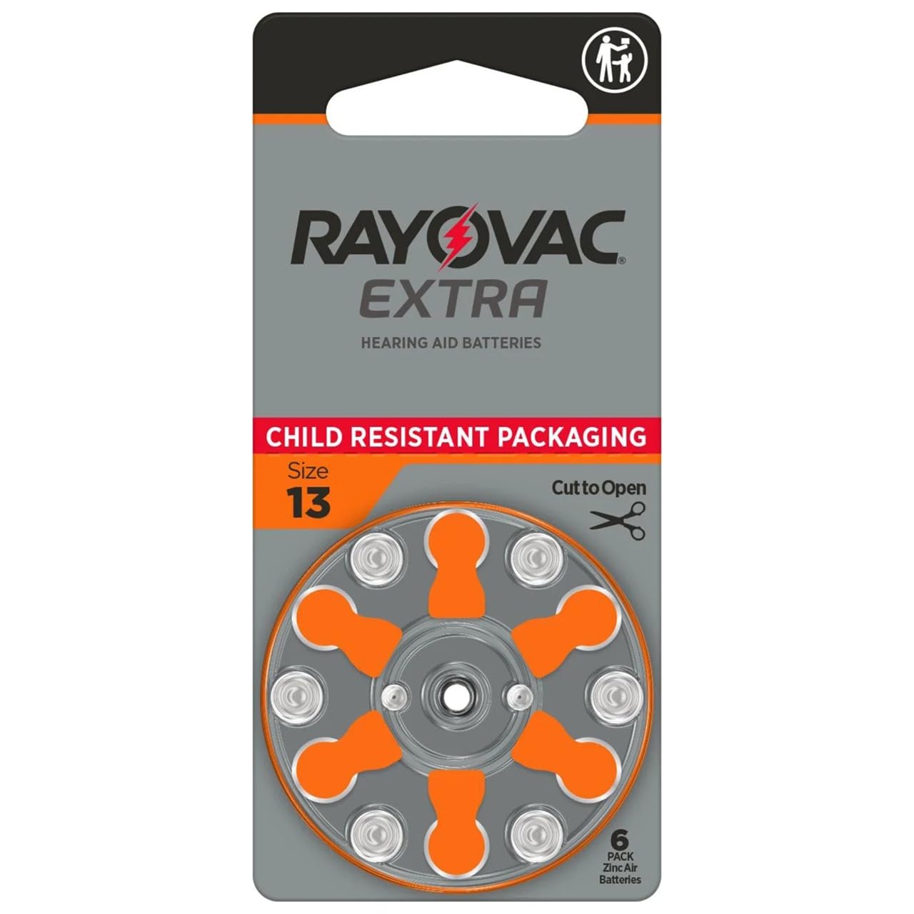 Rayovac Batteries pour appareils auditifs supplémentaires, taille 13 (80 batteries au total)
