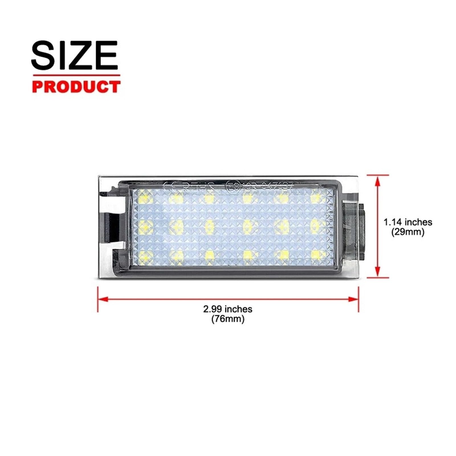 Luci Targa Per Nissan Interstar X70 NV400 LED Bianco Numero Luce Targa 2 Pezzi