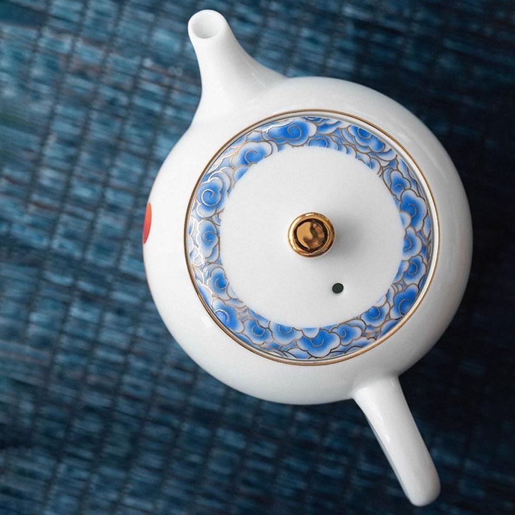 Tea Kettle Pot Creative Printed Ceramic Filter Tea Set Single Pot Handmade Household Kettle Kung Fu Tea Set for Infuser