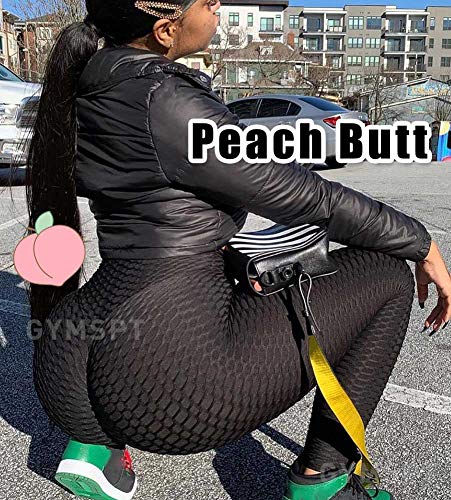 image for POWERASIA High Waisted Yoga Pants for Women, Tummy Control Ruched Butt