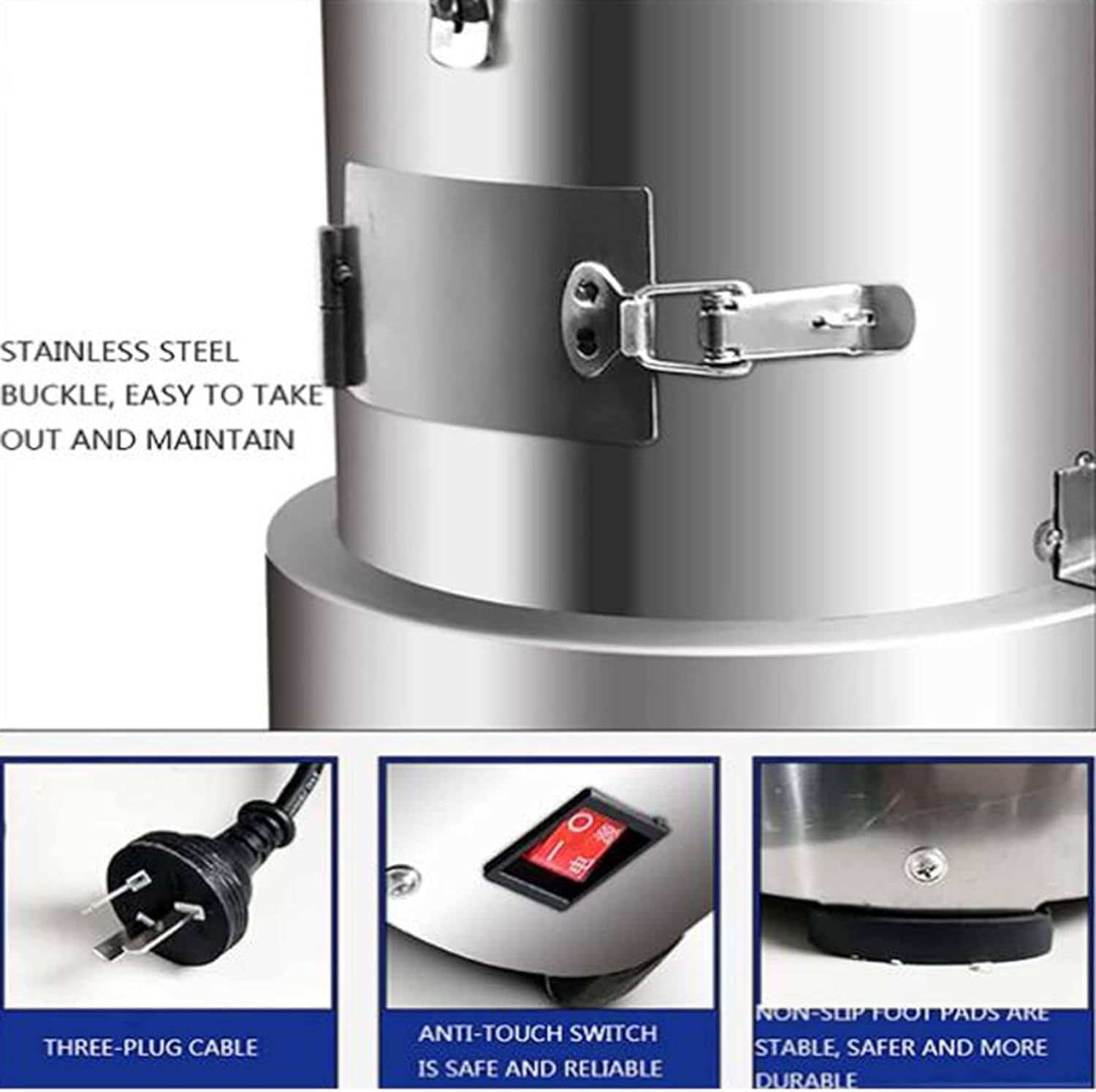 Whole Garlic Peeling,Commercial Stainless Steel Electric Automatic Garlic Peeler,Peeling Speed Quick,for Restaurants/Barbecue/Canteen,