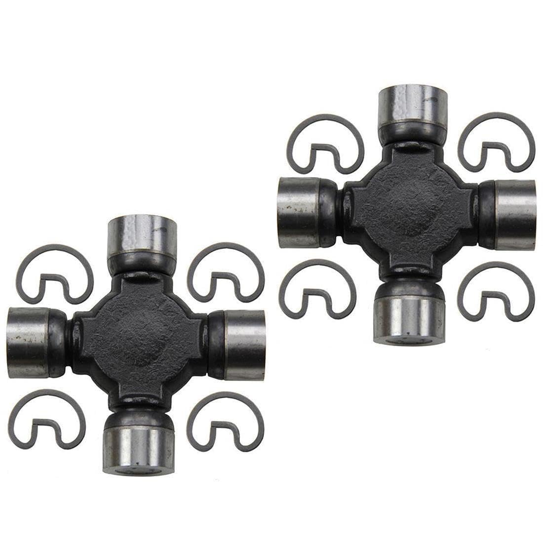 2Pc U Joint, Rear Driveshaft - CV at Transmission Universal Joint Automotive Replacement Universal Joints for Ford Bronco 1979-1996 for Ford Ranger 1986-1986, Ram 2500HD Models, Non-Greasable