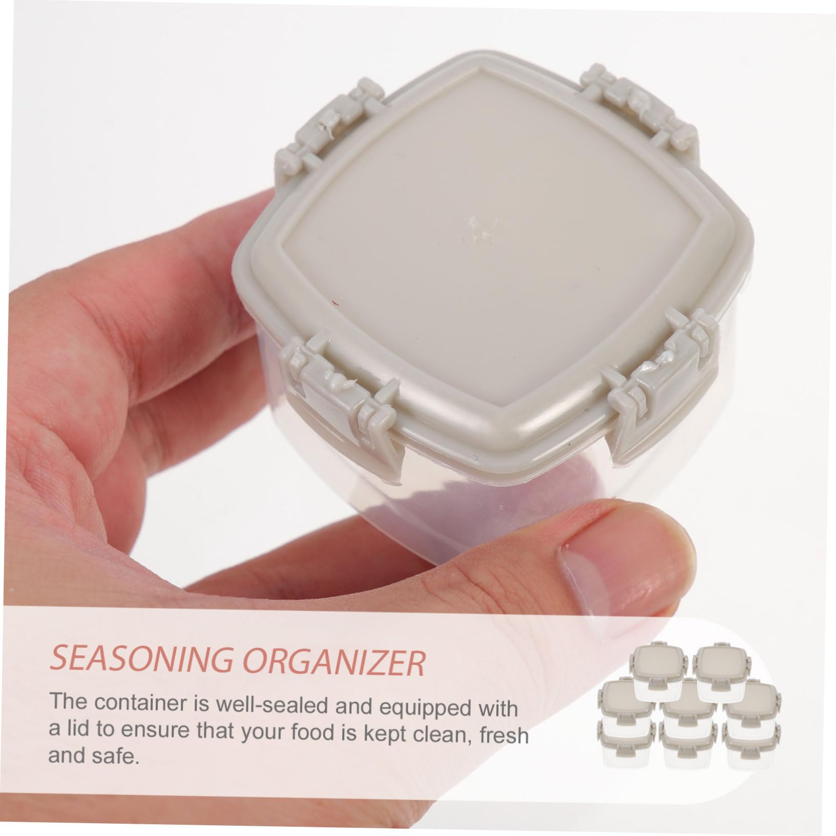 AUTSUPPL 8pcs Seasoning Box Salt Seasoning Container Jam Jar Grill Seasoning Spice Dispensers Condiment Dispenser Seasoning Holder Seasonings for Grilling Grill Spices Condiment Jars Pp