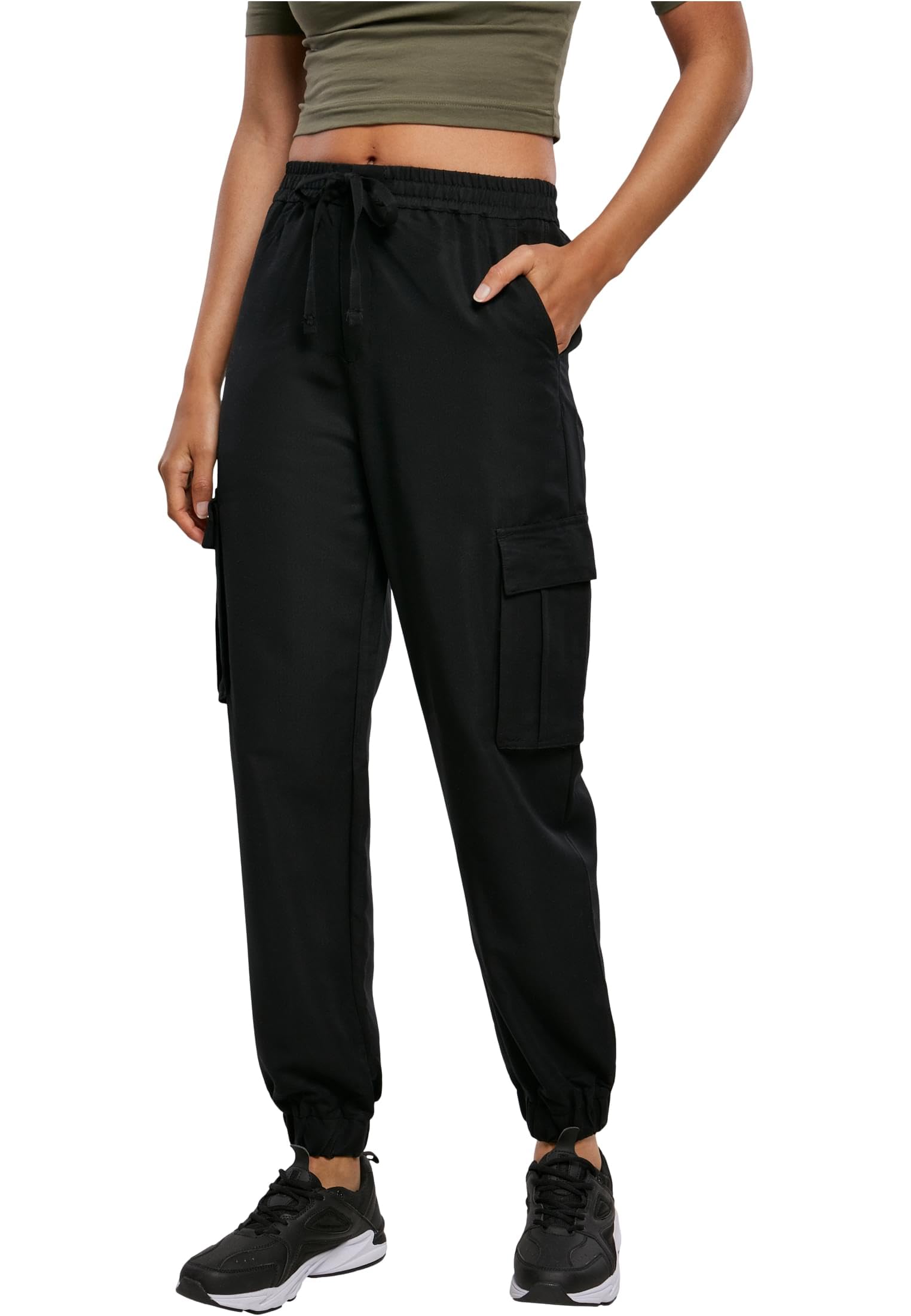 Urban Classics Damen Ladies Viscose Twill Cargo Pants