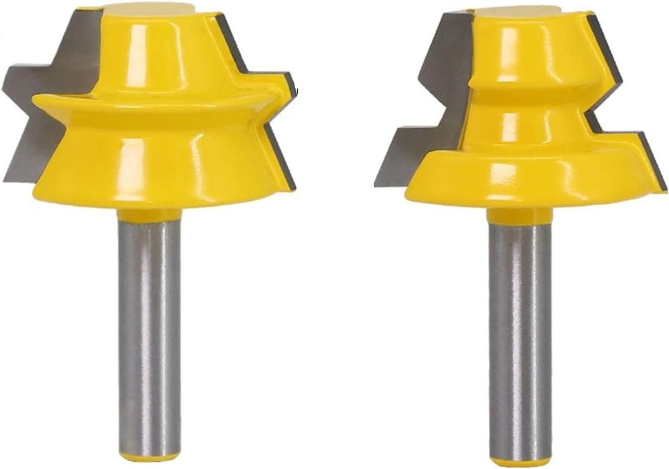 Xianglaa-Router bit, Lock Miter Router 22.5 Degree Glue Joinery Router Bit 1/2" 12mm Shank 8mm Shank Woodworking Cutter Tenon Cutter 2pc, (Cutting Edge Length : 8mm Shank)