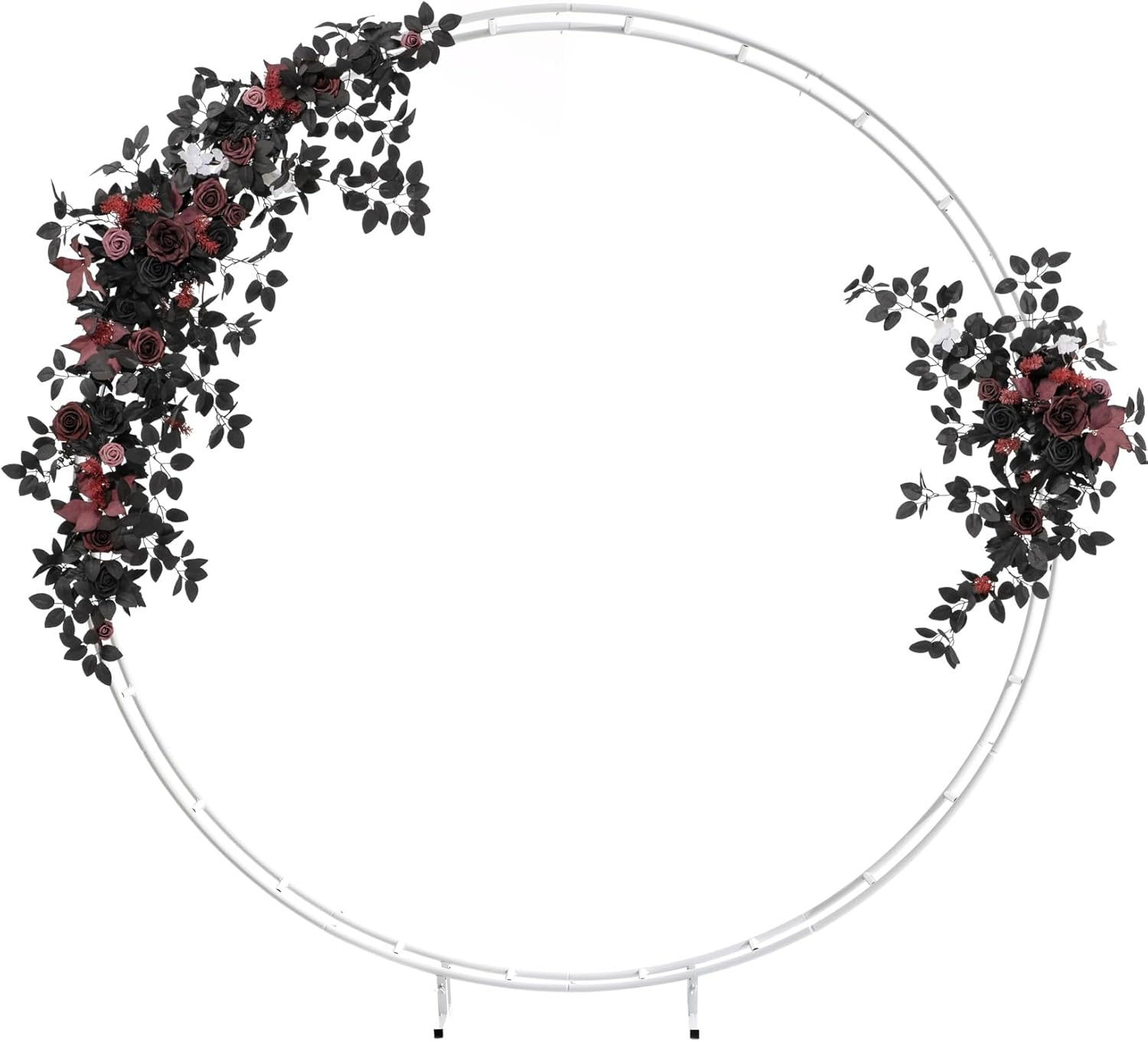 Ling's moment Fall Wedding Arch Flowers - 4-Piece Set with 2 Floral Swags & 2 Rose Garlands, Artificial Outdoor Hanging Decor for Ceremony, Reception Backdrop, Party Arrangement, Terracotta & Orange