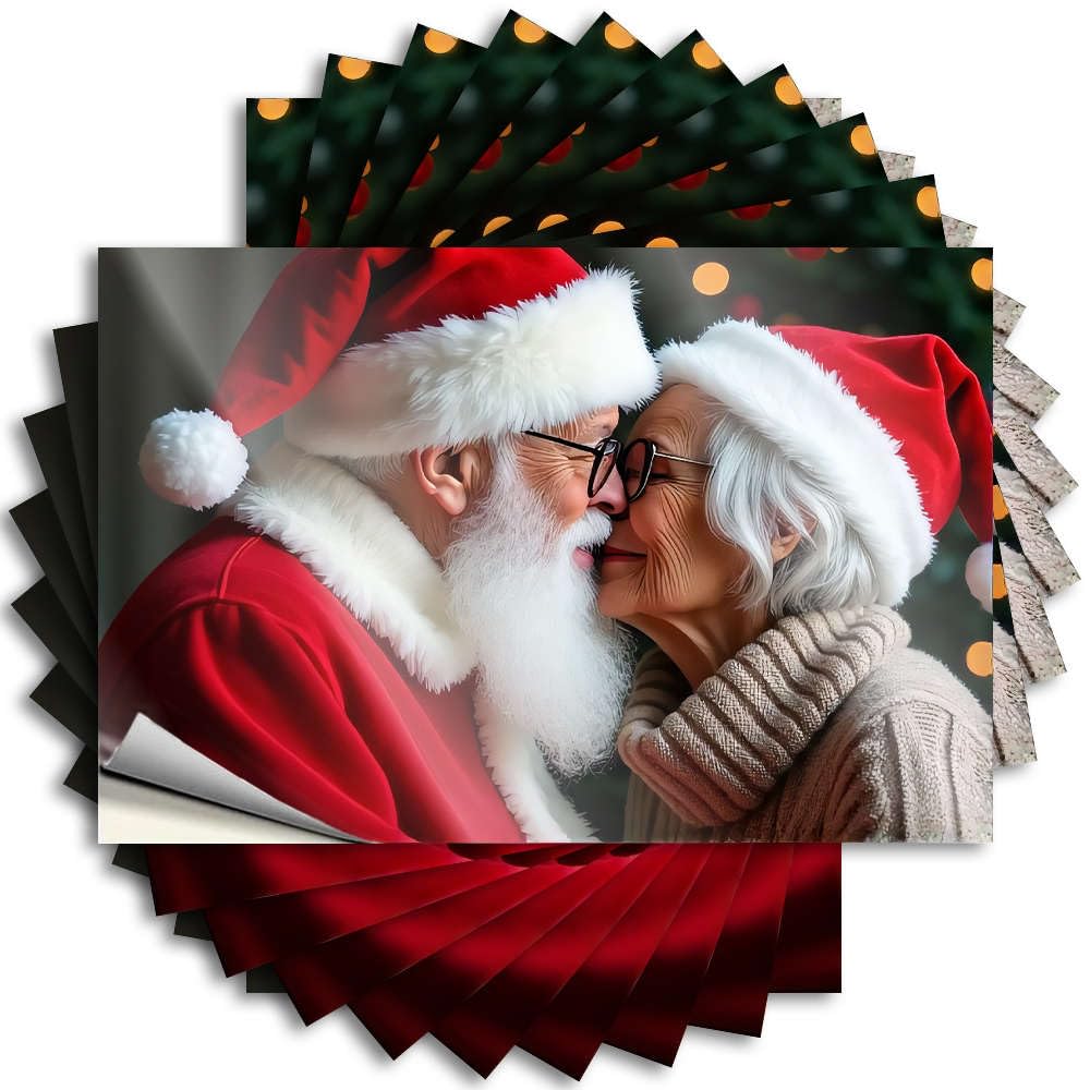 Tattoo Best Vinyl Sticker | Santa Claus Kissing Mrs. Claus Aesthetic for Thankful Use(8X12CM)